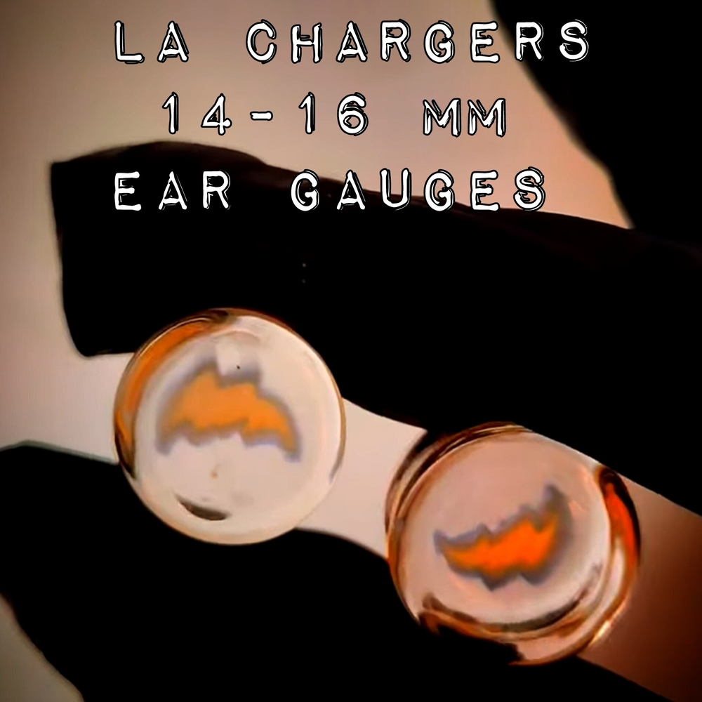 NFL Team Logo Glass Ear Gauges 14-16mm